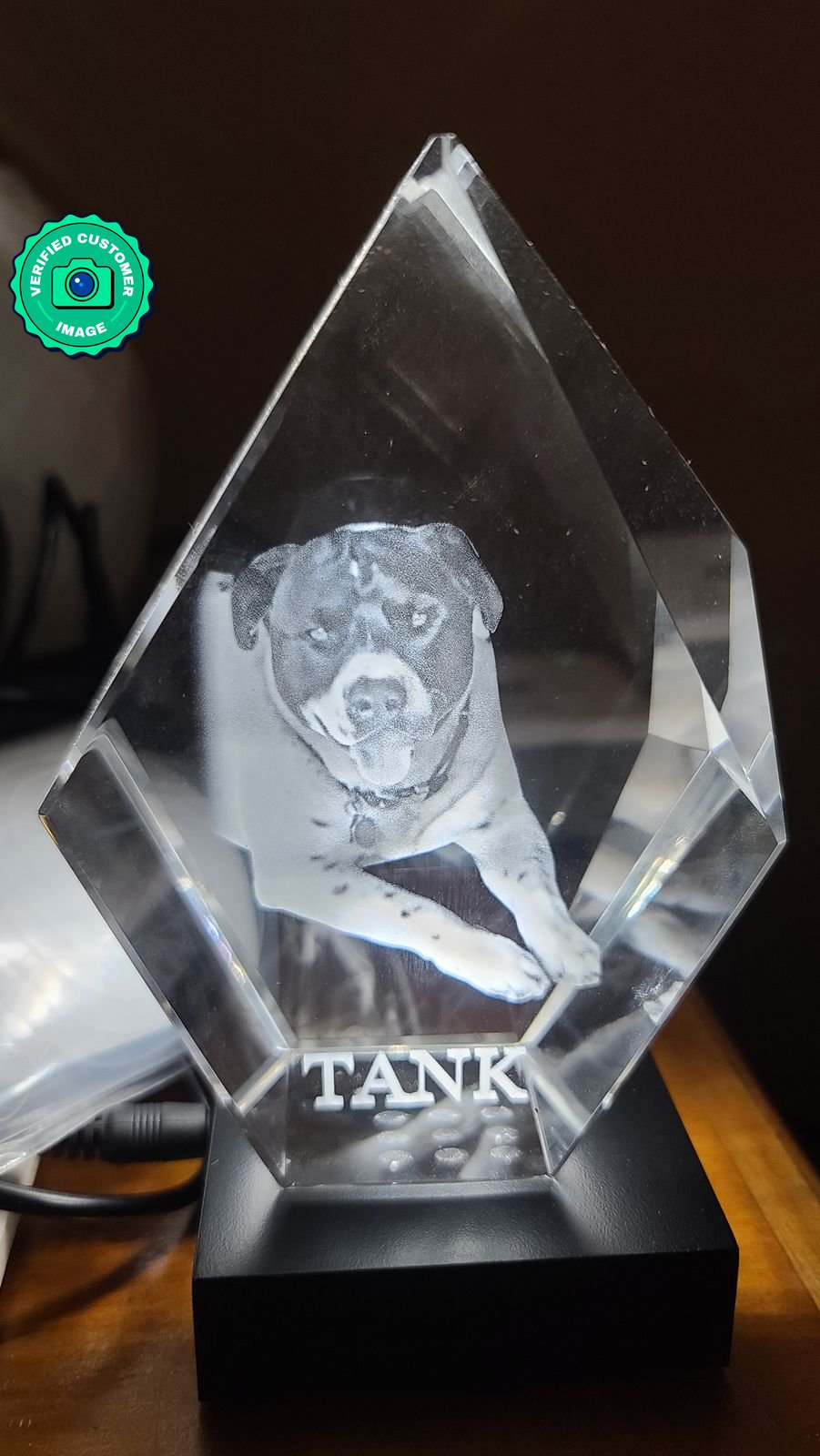 Customized Iceberg 3D Crystal - Personalized Laser-Engraved Image Keepsake by Discount Crystals