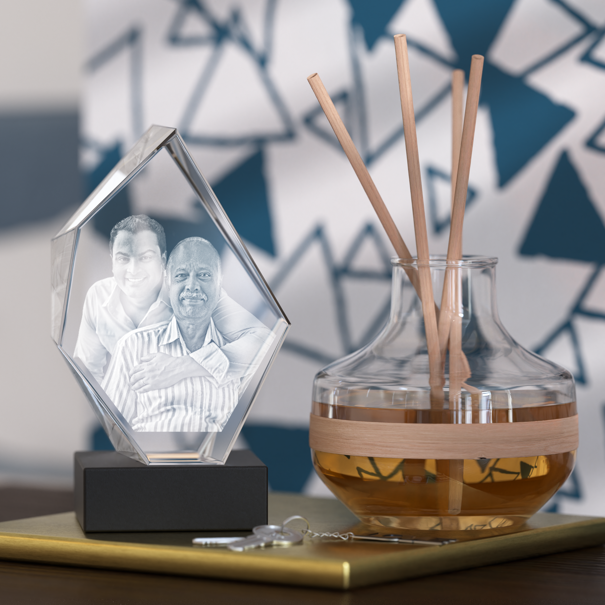 Customizable Crystal Customized Iceberg 3D Crystal - Personalized Laser-Engraved Image Keep ...