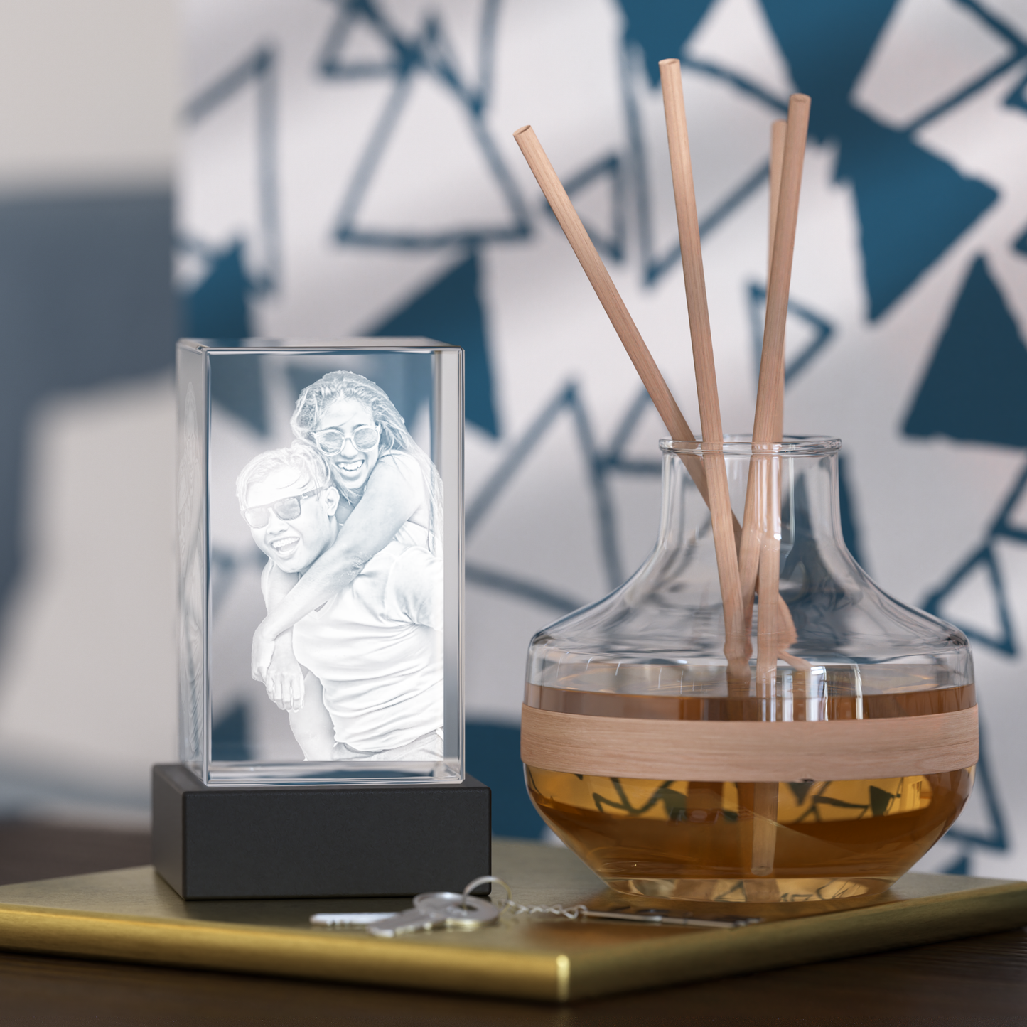 Customized Portrait 3D Crystal - Personalized Laser-Engraved Image Keepsake by Discount Crystals