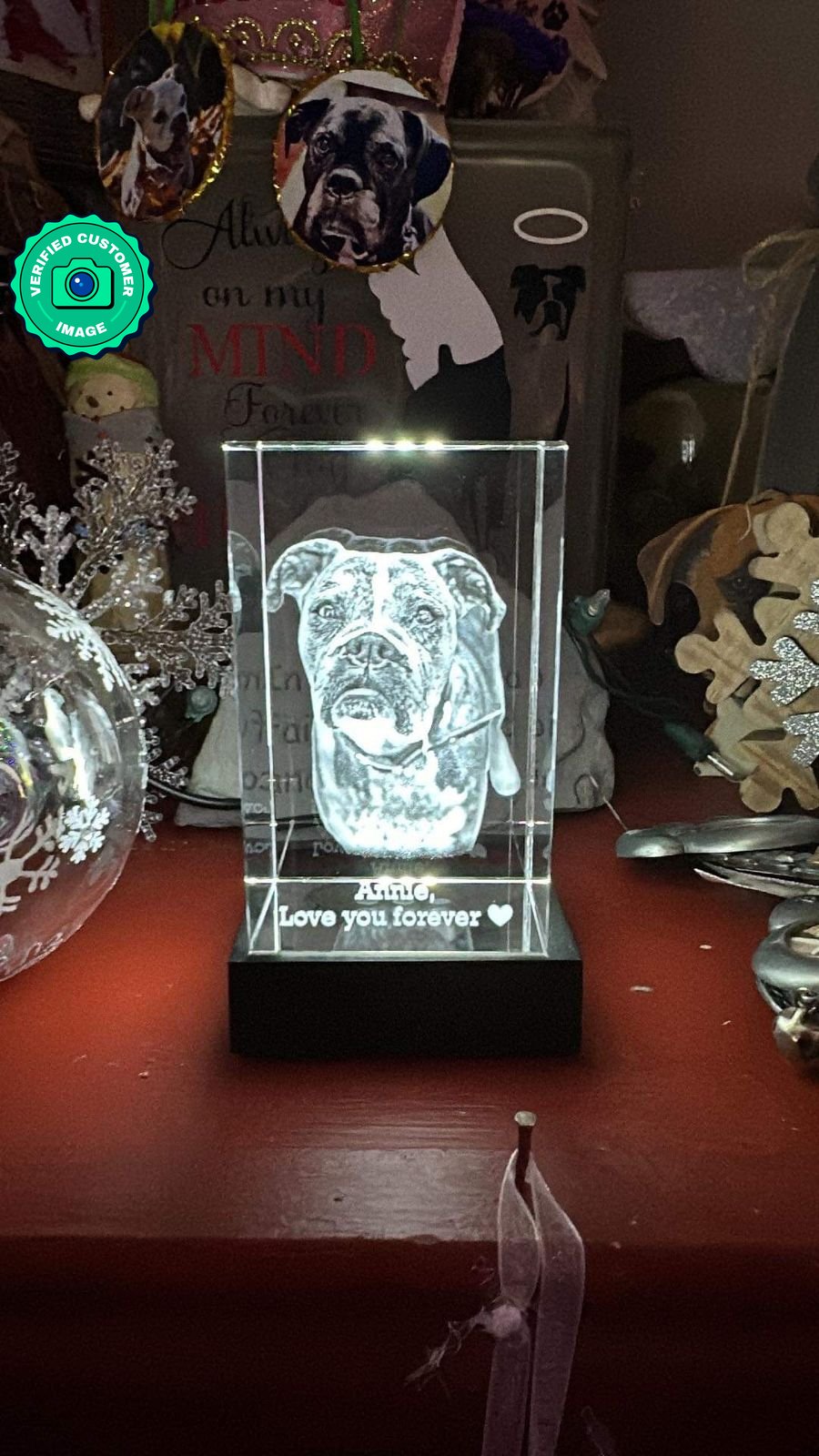 Customized Portrait 3D Crystal - Personalized Laser-Engraved Image Keepsake by Discount Crystals